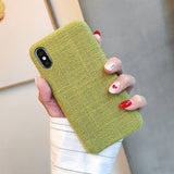 Cloth Texture Soft case For iphone 7 Case For iphone 6 6s 7 8 plus X Xs