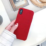 Cloth Texture Soft case For iphone 7 Case For iphone 6 6s 7 8 plus X Xs