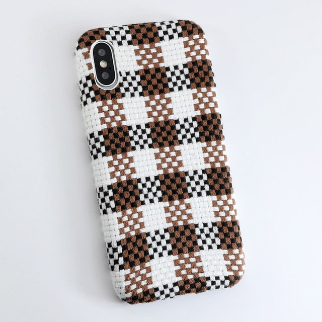 Cloth Texture Soft case For iphone 7 Case For iphone 6 6s 7 8 plus X Xs